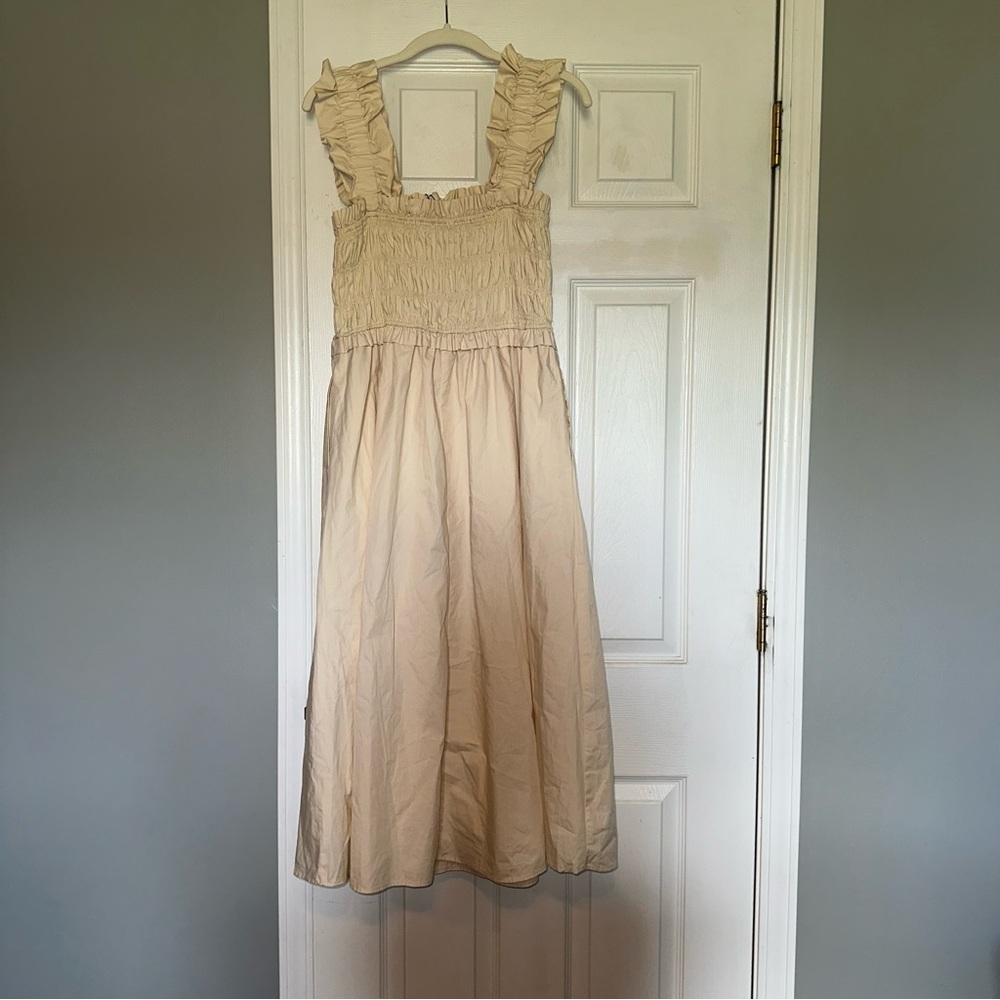 English Factory Cream Ruffled Smocked Sundress - Picture 7 of 16